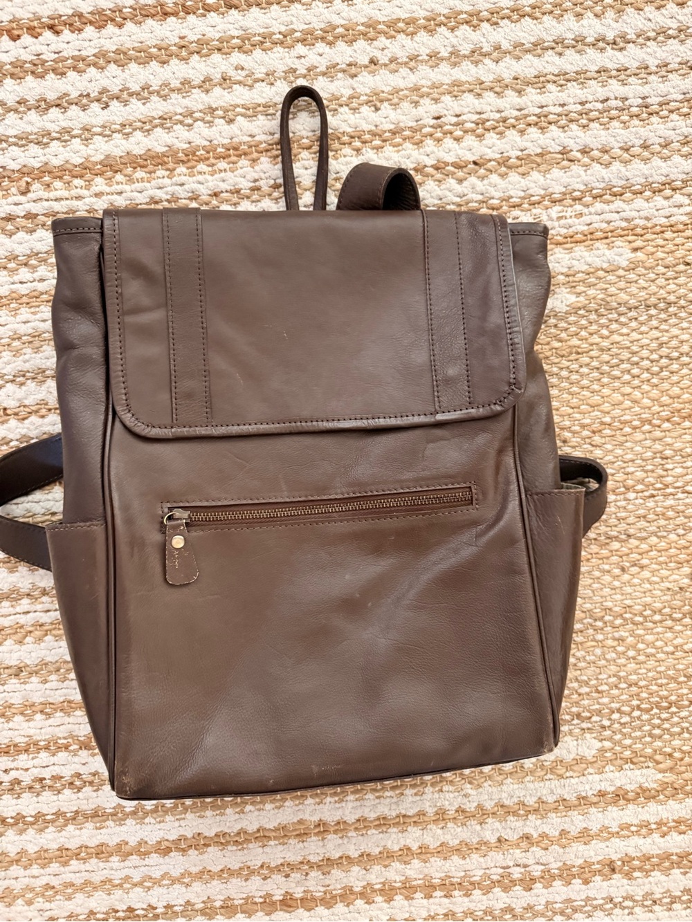 Dark Brown Backpack Shoulder Bag